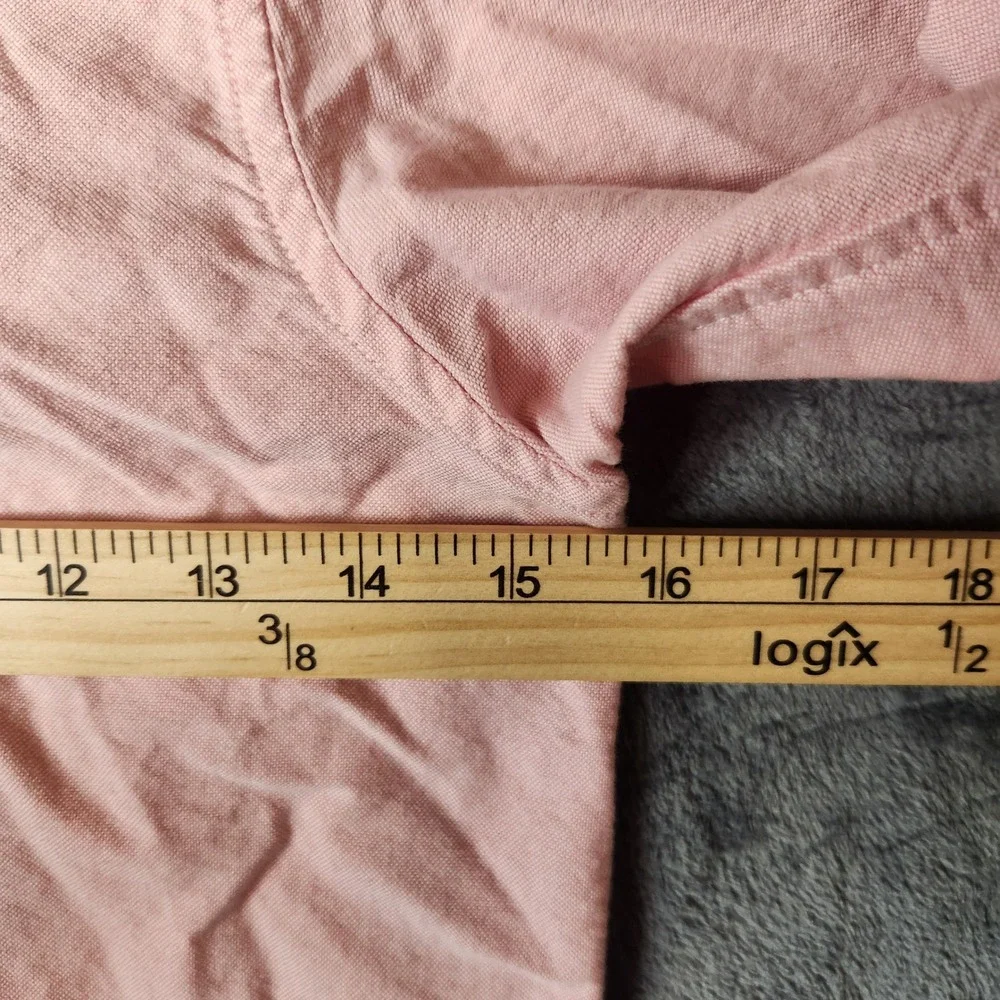 Ralph Lauren Boys Pink Oxford Cotton Button Down Shirt Size 7 Long Sleeve Pony
